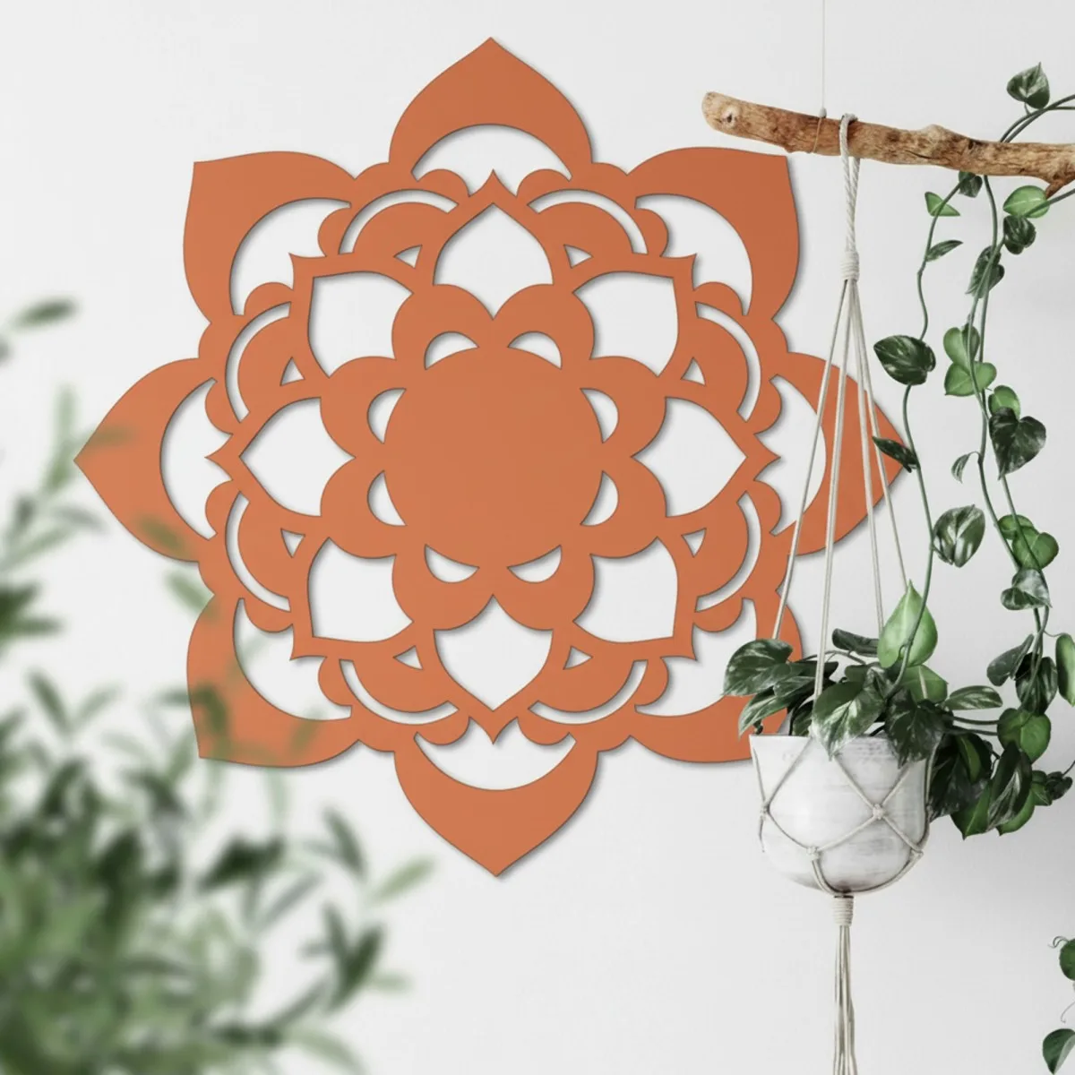 Mandala Lotus – Décoration murale en contreplaqué de bouleau