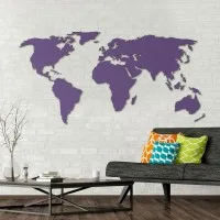 Birch Plywood 3D World Map Wall Decor