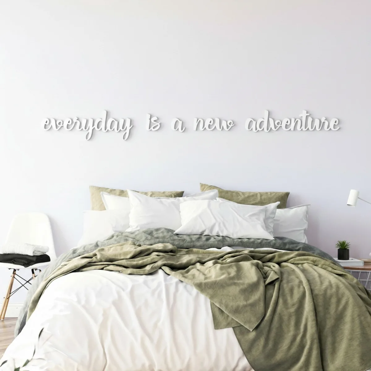 Plywood wall decor – Every day is a new adventure