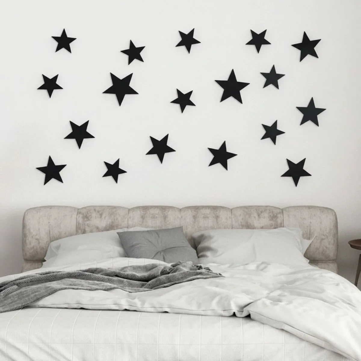 3D Star Decor Set for a Child's Room | Bedroom - Birch Plywood