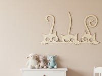 Chats curieux — décoration murale (3 chats)