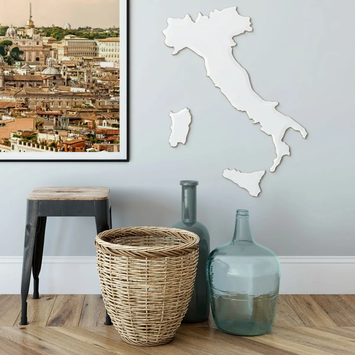 Plywood Wooden Ornament Italy – Country Map
