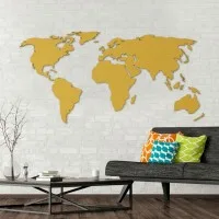 Birch Plywood 3D World Map Wall Decor