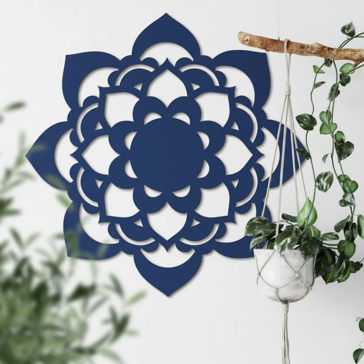 Mandala Lotus – Décoration murale en contreplaqué de bouleau