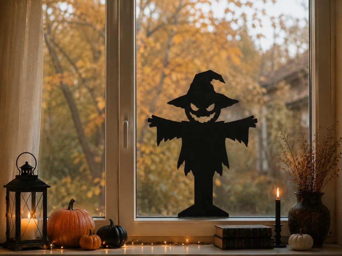 Halloween-Tischdekoration: Vogelscheuche
