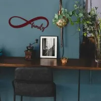 Plywood wall decor “Family” with infinity symbol