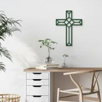 Origami-Kreuz Wanddekoration aus Birken-Sperrholz