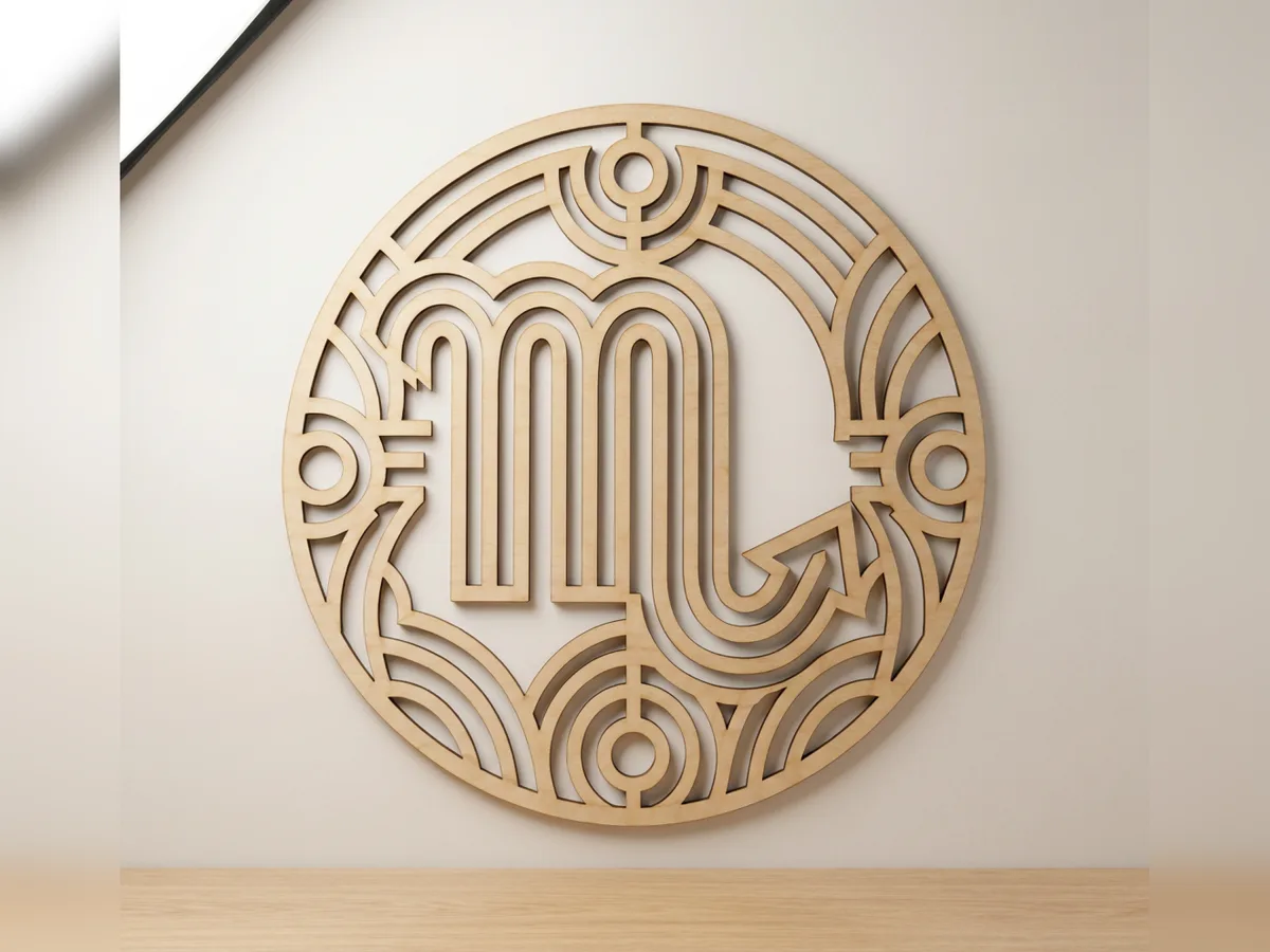Wooden Wall Art Zodiac Sign Scorpio