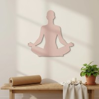 Seated Yoga Pose 01 Birch Plywood Wall Decor