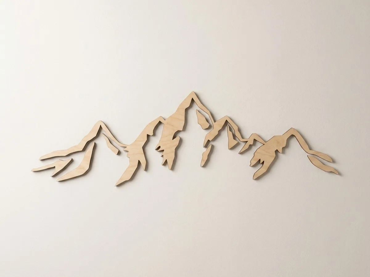 Mountain Range Plywood Wall Art