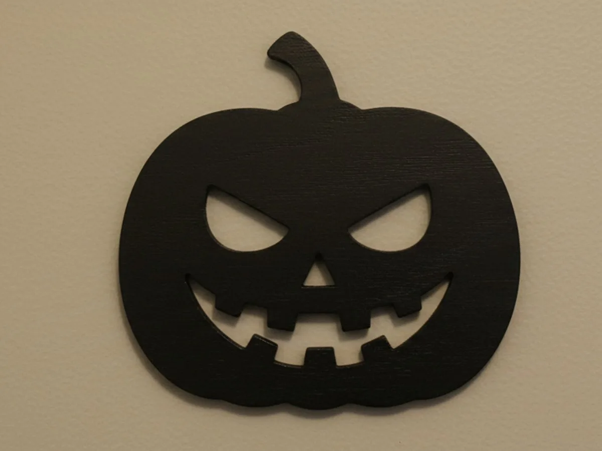 Halloween Pumpkin Set of 4 Wall Decor – Four Jack-o'-Lantern Silhouettes – Birch Plywood