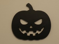 Halloween Pumpkin Set of 4 Wall Decor – Four Jack-o'-Lantern Silhouettes – Birch Plywood