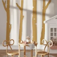 Birch Tree Forest Wall Decor – 4 Birch Trunks, Birch Plywood