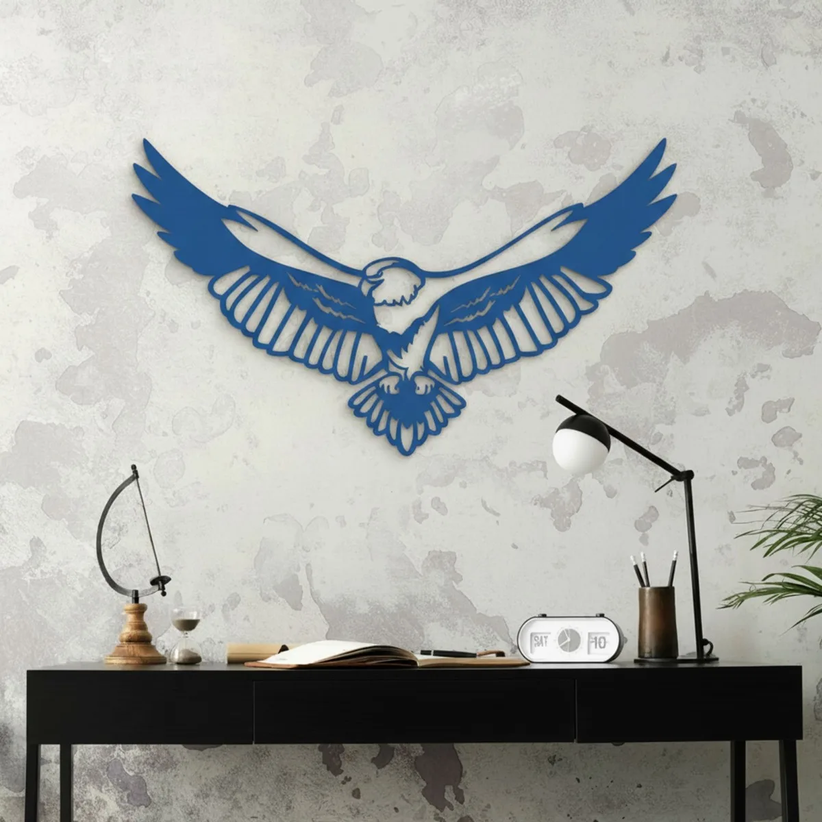 Adler Wanddekoration aus Birken-Sperrholz – Flugender Adler Silhouette