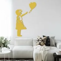 Sperrholz-Wanddeko – Banksy – Das Mädchen mit dem Herzluftballon