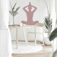 Yoga Sitzende Pose 02 Wanddekoration aus Birken-Sperrholz