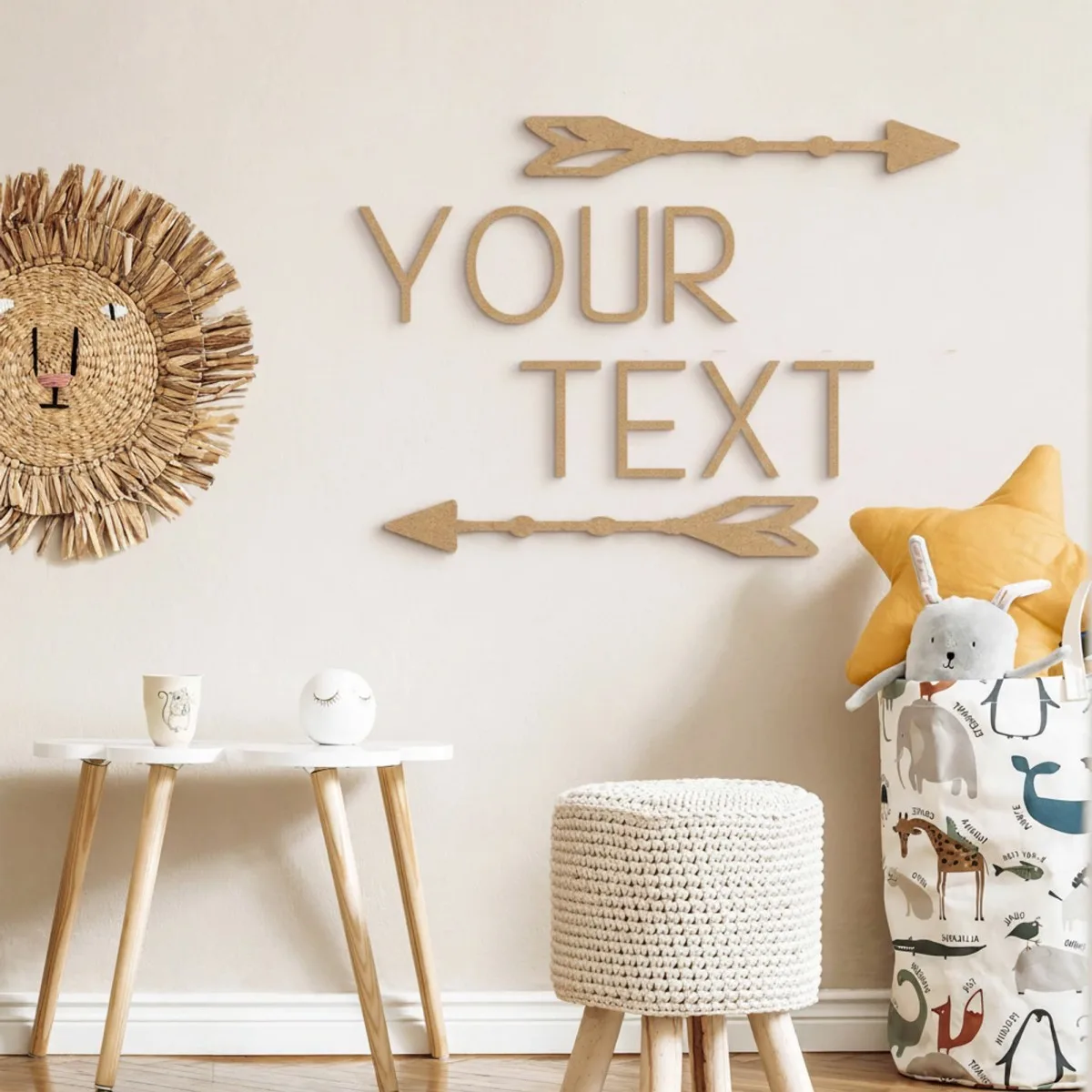 Hakuna Matata Wooden Wall Decor with Arrows - Birch Plywood