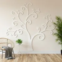 Déco murale en contreplaqué – Arbre courbé (20 parties)