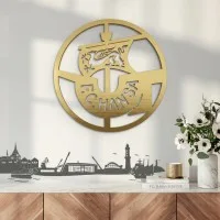 Multiplex decoratie – Logo FC Hansa Rostock – rond Ø38 cm