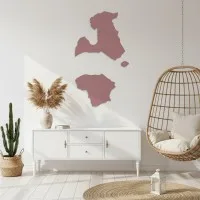 Baltic States Map – Birch Plywood Wooden Wall Decor (2 pieces)