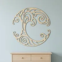 Croissant de lune à spirales — décoration murale
