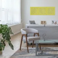 Wooden room divider - Birch Plywood - Mountain wall panels (3 parts)