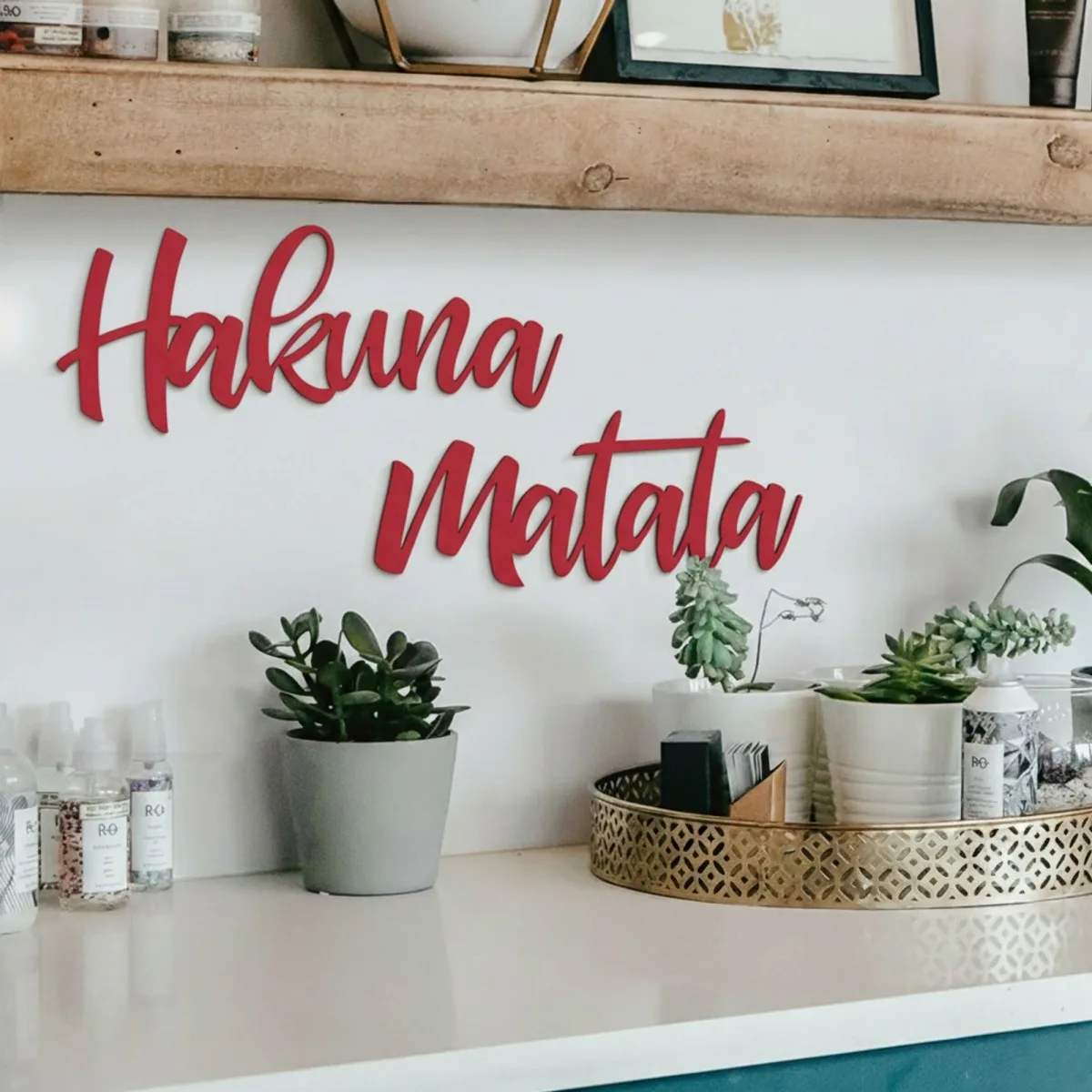 Wandletters „Hakuna Matata“ – berken multiplex (2-delig)