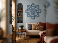 Wooden Wall Mandala Lotus