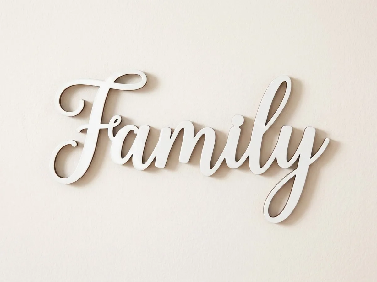 Family Plywood Wood Decor