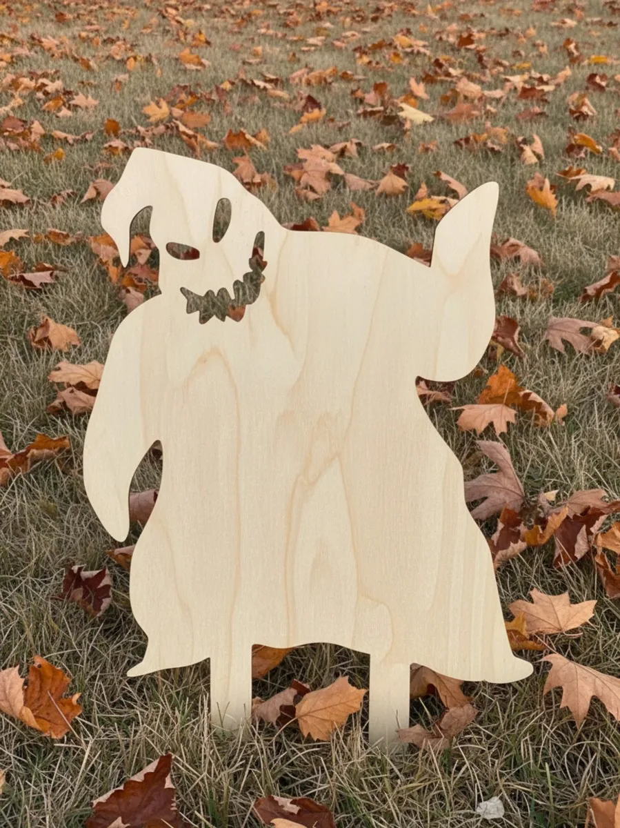Halloween Geist Monster Gartenset – Gruseliger Grinsgeist 60 cm