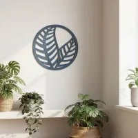 Décoration en bois contreplaqué feuilles en cercle