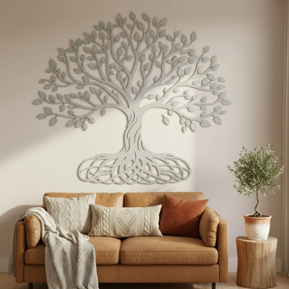 Set de décoration murale en contreplaqué « Arbre de vie » XXL (19 pièces)