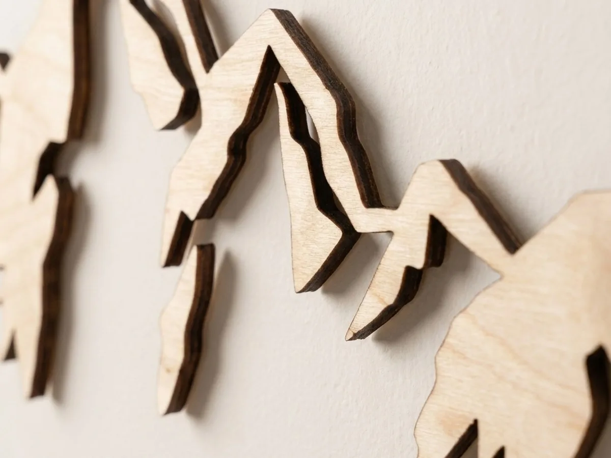 Mountain Range Plywood Wall Art