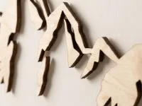 Mountain Range Plywood Wall Art