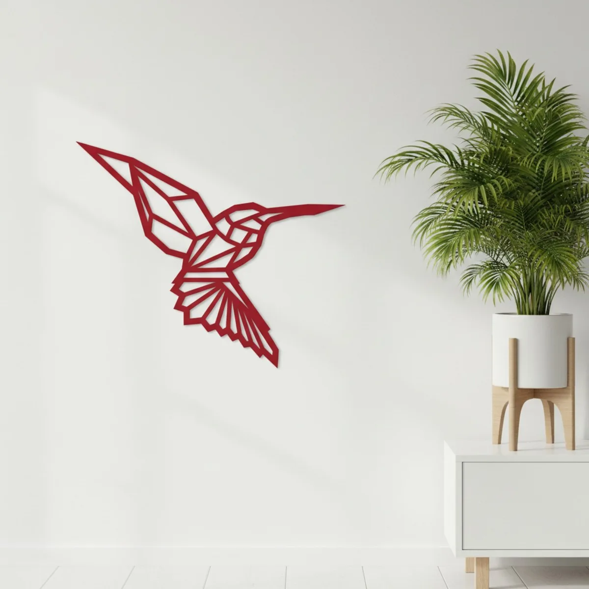 Colibri Origami – Décoration murale en contreplaqué de bouleau