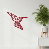 Colibri Origami – Décoration murale en contreplaqué de bouleau