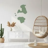 Baltic States Map – Birch Plywood Wooden Wall Decor (2 pieces)