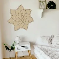 Mandala Flower 02 Wooden Wall Decor – Birch Plywood Cutout