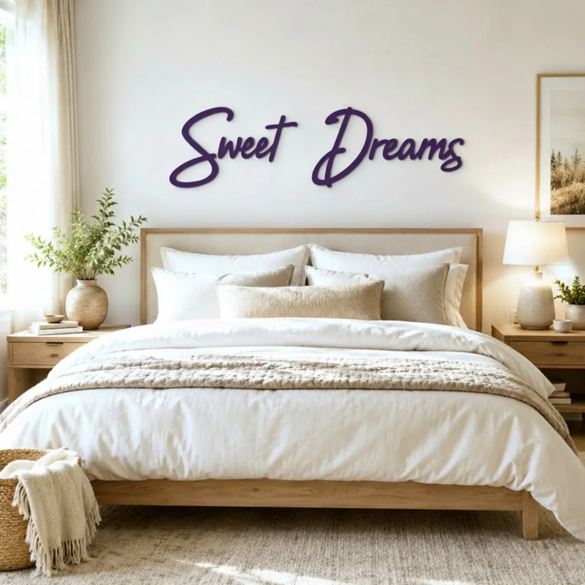 Wandbuchstaben aus Holz – Birken-Sperrholz – „Sweet Dreams“