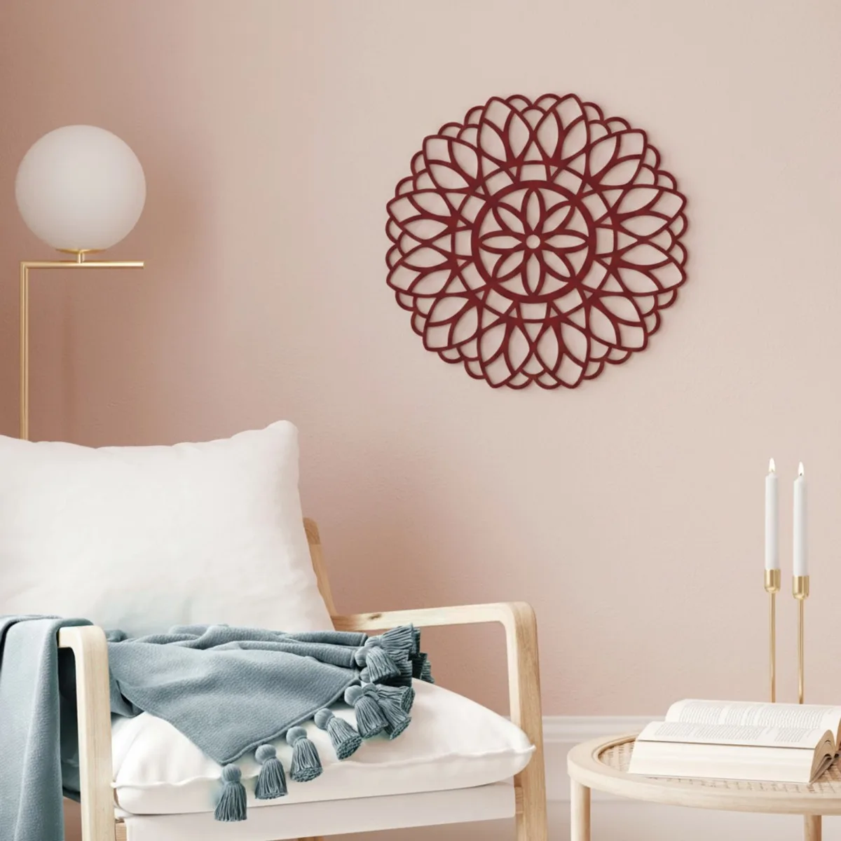 Birch Plywood Wall Decor – Flower of Life Mandala