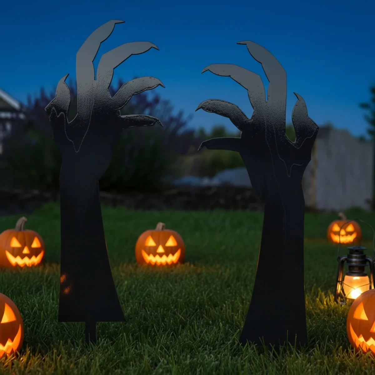 Halloween zombie handen tuindecoratie – set van 2 grijpende handen 45 cm