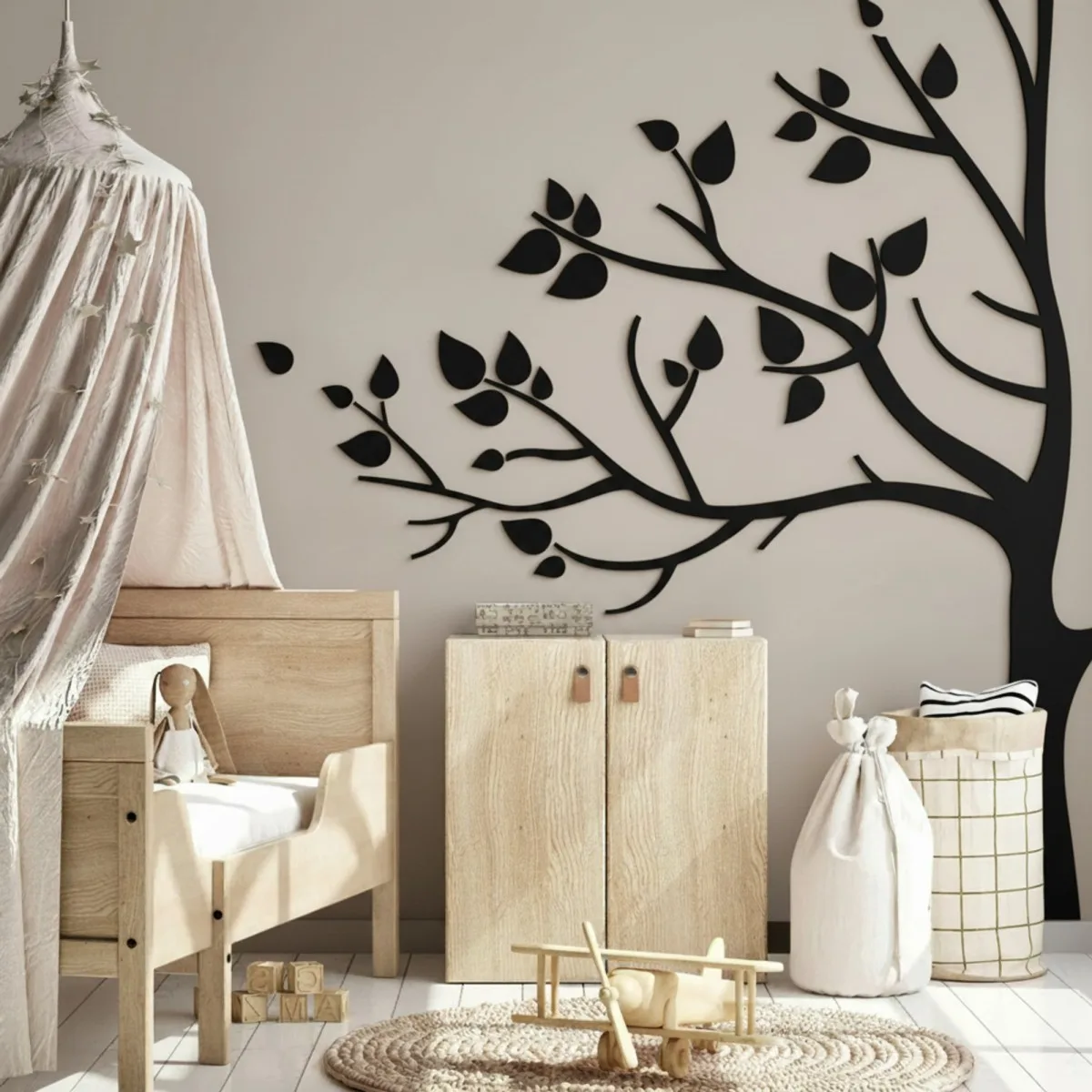 Arbre XXL mural, set de 84 pièces – Contreplaqué de bouleau