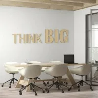 Citation « Think Big » en contreplaqué de bouleau