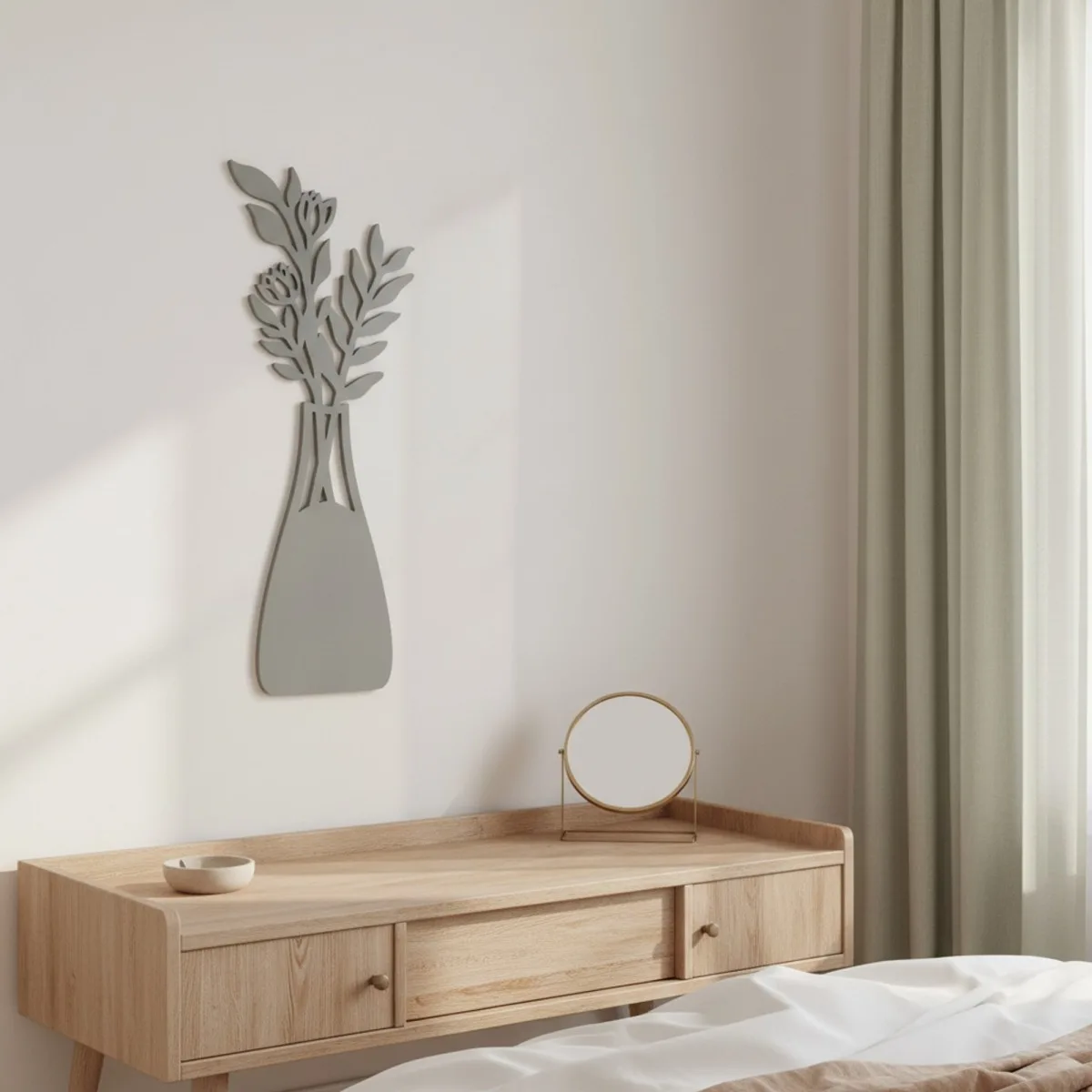 Multiplex houten decoratie: Boeket in een vaas