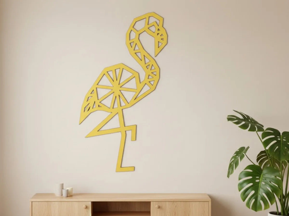 Multiplex decoratie – Origami flamingo