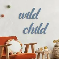Birch Plywood Wooden Wall Decor – Wild Child 35x30 cm