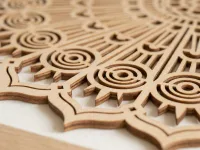 Wooden Mandala Rosette Wall Panel