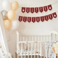 Décoration en bois - Guirlande Happy Birthday - Contreplaqué de bouleau