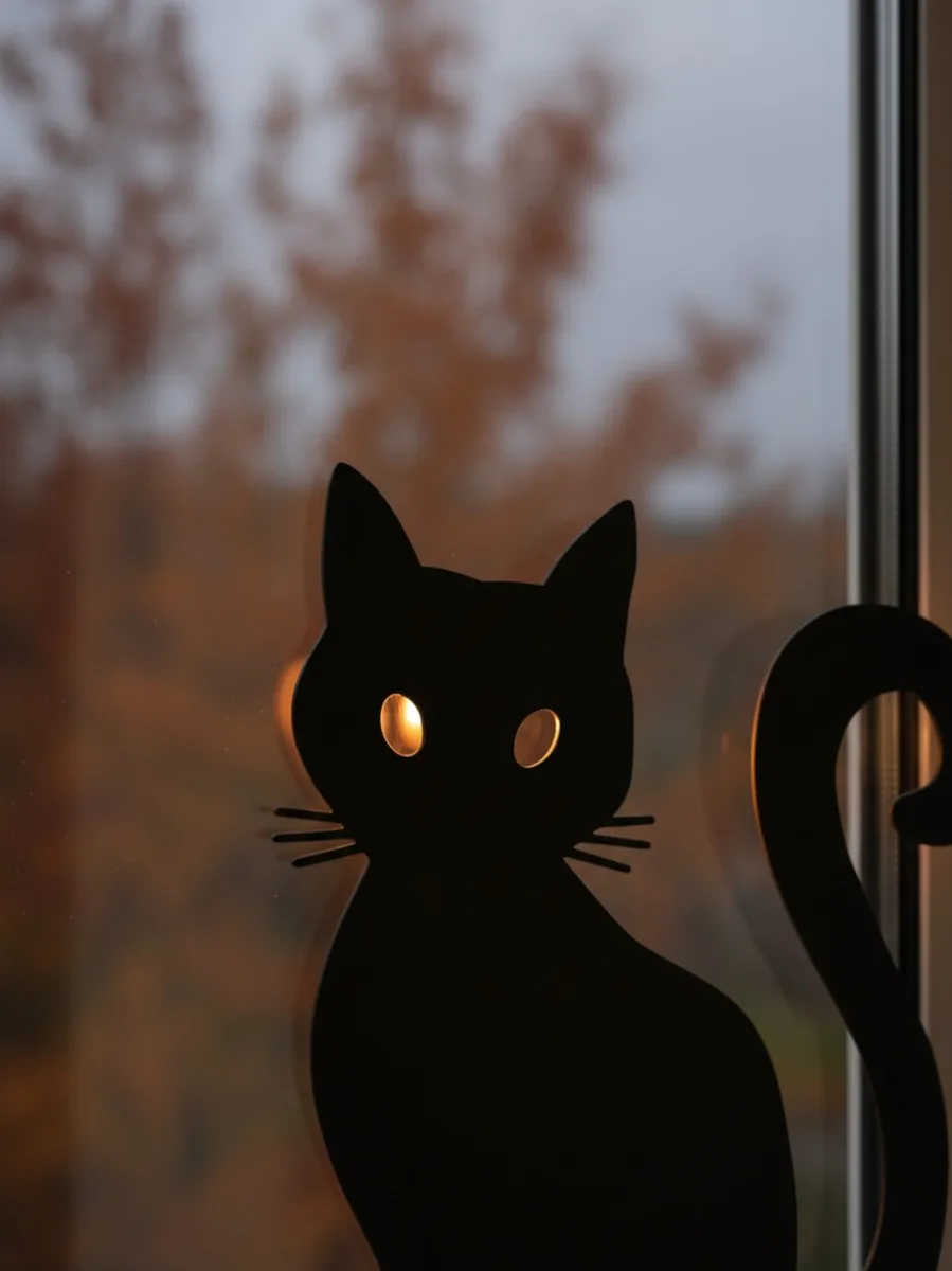 Black Cat Wall Art – Laser Cut Birch Plywood Silhouette