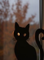 Black Cat Wall Art – Laser Cut Birch Plywood Silhouette